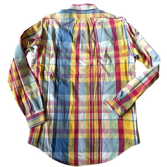 Men’s Ralph Lauren Long Sleeve Plaid Colorful Spring Easter Shirt Cotton Medium - Picture 2 of 4